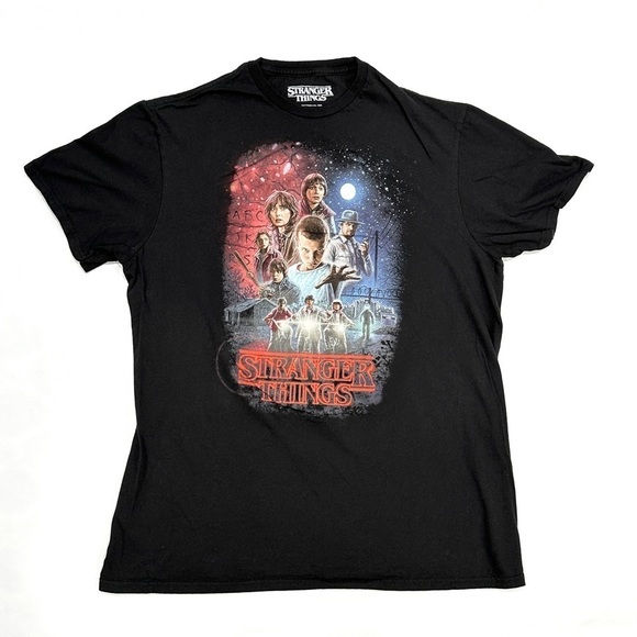 Netflix Stranger Things Season 1 Black Graphic T-Shirt - Picture 1 of 5